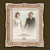 24寸欧式相框 画 架 婚纱照片放大 结婚照挂墙油画韩式英国法美