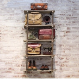 铁艺服装店货架展示架复古个性怀旧层板展示柜货柜包包鞋子架