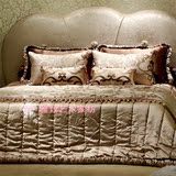 欧式家纺床上用品多件套 奢华进口真丝绒11件|样板房床品套件新品
