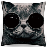 萌宠系列  猫星人时尚照片抱枕 个性定制专属方形靠垫套生日礼物