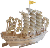 正品木制3d立体拼图拼板成人益智手工拼装玩具仿真船模型摆设