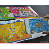 涂涂乐4d画册智能涂色本儿童有声图画书识字卡片玩具全套正版AR