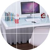 网吧工作室电脑桌台式家用简约现代小型钢化玻璃办公桌简易学习桌