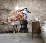 电视背景墙简约欧式壁纸大型壁画沙发床头无缝整张3D立体浮雕小鸟
