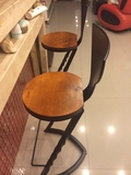 美式铁艺实木吧台椅新款创意酒吧餐厅靠背椅复古做旧咖啡桌椅组合