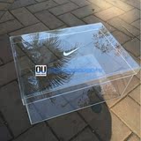 定制LOGO亚克力鞋盒水晶透明男士运动鞋收藏盒收纳盒抗氧化展示盒