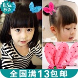 韩国饰品小兔耳朵儿童发夹可爱萌物儿童头饰立体发卡发饰头花边夹