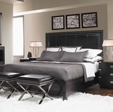 法维诺家具 后现代简约地平线真皮双人床 实木床1.8米软床特价