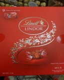 香港代購 Lindt Lindor 瑞士莲軟心巧克力9*3礼盒装27粒333g*紅色