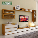现代简约小户型伸缩电视柜组合电视墙 茶几组合套装住宅卧室家具
