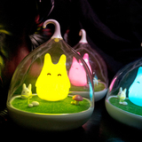 猪娃礼物USB充电 LED触拍感应 奇幻精灵龙猫森林童话小夜灯床头灯