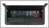 翻盖式毛刷多功能多媒体桌面插座会议桌面信息面板插座盒可定制