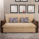 宜家可折叠带储物两用沙发床布艺可拆洗田园地中海现代简约沙发