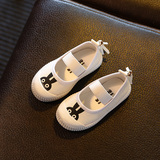 韩国代购男童女童鞋白色宝宝帆布鞋1-3岁儿童布鞋子春夏懒人板鞋