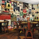 制个性餐厅酒吧复古壁纸墙布欧美怀旧复古大型壁画明星海报墙纸定