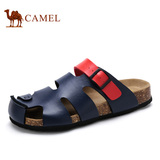 Camel骆驼男鞋 2016新款夏季时尚休闲舒适透气包头搭扣凉拖鞋