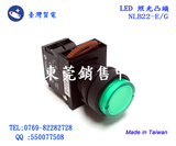 台湾贺电 原装进口 XB5A 按钮开关 LED 防水 凸头带灯 NLB22-E
