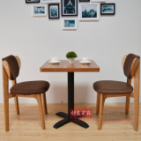 铁艺小方桌 洽谈桌子 咖啡厅桌椅 奶茶店桌椅 快餐桌椅 实木椅子