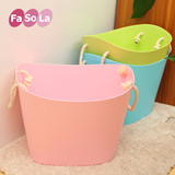 fasola多功能大号塑料收纳桶 儿童洗澡桶衣物收纳篮收纳筐脏衣桶