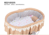 轮婴儿床小摇篮床新生儿童床宝宝睡床bb游戏床可推多功能带蚊帐滚