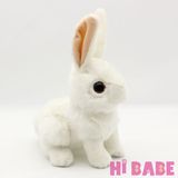 仿真动物玩具可爱大眼小白兔子毛绒玩具动物模型玩偶兔兔公仔摆件