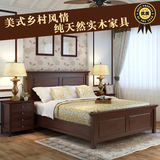 特价 美式实木床 仿古白色做旧家具 地中海家具双人床1.8床 1,5床