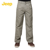JEEP/吉普 夏季男士薄款休闲裤纯棉多色双褶长裤JS11WP101