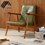 法黛妮创意卡座咖啡厅小户型餐椅 简约创意休闲家用复古实木椅子