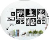 黑白装饰画奥黛丽赫本人物照片相片墙无框挂画客厅书房餐厅壁画