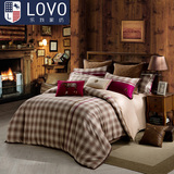 LOVO罗莱公司出品 床上用品 提花磨毛四件套件床单被套 保罗