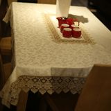 热卖白色欧式防滑刺绣布艺蕾丝桌布蕾丝花边电视柜台布茶几布餐桌