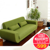 日式布艺沙发单人双人三人小户型客厅卧室家具U型现代简易小沙发