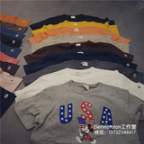 日单冠军50's美式复古米奇USA卡通图案男女情侣口袋短袖T恤