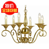 蜡烛欧式吊灯全铜锡焊灯具古典创意厂家直销纯铜质吊灯客厅灯卧室