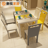 新悦 简约现代餐桌椅组合 亮光烤漆小户型餐厅餐台 吃饭桌子餐桌