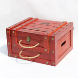 新款红酒木盒六支装红酒木箱子实木喷漆红酒包装盒仿古六只木盒子