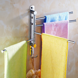 不锈钢活动毛巾架 可旋转毛巾架双杆三杆四杆 浴室卫生间毛巾杆