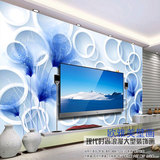 3D立体电视新款背景墙纸无纺布壁纸大型壁画简欧式客厅影视墙圆圈