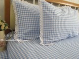 床单瑕疵清仓格子床单单件纯棉双人老粗布床单全棉处理特价