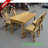 天然全竹制餐桌餐椅/竹椅子/方桌子/竹制田园家具特色餐桌椅组合2
