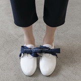 韩国代购女鞋2015新款韩版圆头系带休闲低帮内增高甜美休闲帆布鞋