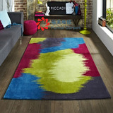 欧式几何水墨油画地毯抽象艺术水墨进口羊毛地毯 卧室办公室地毯