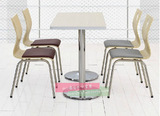 快餐店桌椅组合 奶茶小吃店餐桌甜品店软包椅分体桌椅 茶餐厅桌椅
