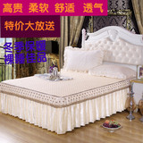 欧式蕾丝夹棉床裙 纯色单件加厚床罩床盖秋冬床垫套1.5/1.8m特价