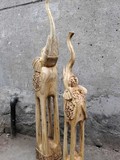 原木雕刻招财大象 实木雕刻创意家居摆件 礼品 装饰品摆件