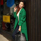 2015年秋季长风衣新款女装韩版休闲显瘦中长款大码长款风衣外套