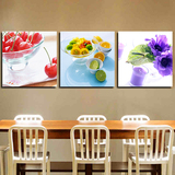 精准印花十字绣果花之恋餐厅水果三联画现代简约新款客厅新款系列