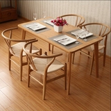 现代美式新款拼接乡村实木餐桌椅组合酒吧桌中式客厅原木家具简约
