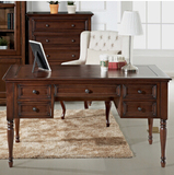 实木书桌 工作台 欧美式 美式家具美式乡村书桌 美式书桌