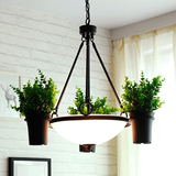 北欧盆栽植物吊灯创意餐厅客厅漫咖啡厅个性多头简约艺术铁艺灯具